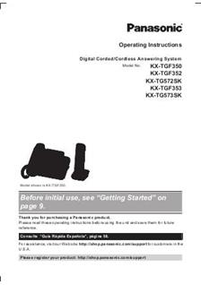 Panasonic KX TGF350 manual. Camera Instructions.